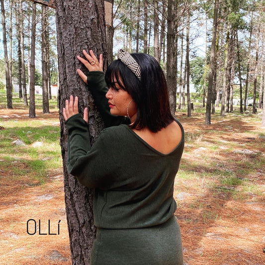 Winter Bobbi dress (long sleeves) Forest green